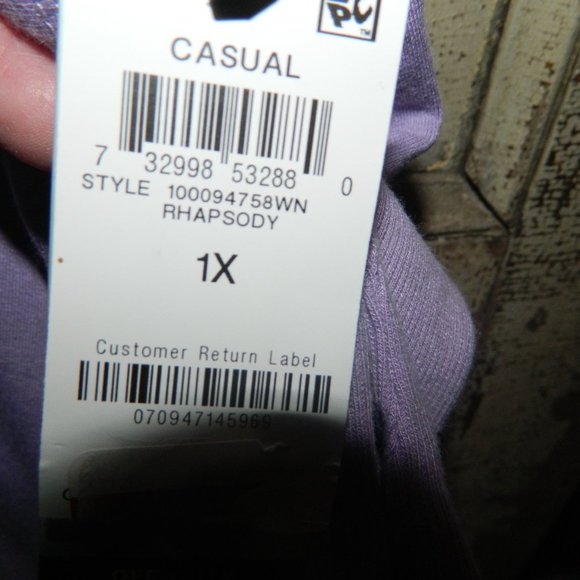 Ideology Lilac OFF DUTY Open Front Cardigan Size 1X (A-10) - Picture 3 of 5